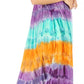 Sakkas Sula Long Laced Tie-Dye Wide Neck Embroidered Boho Sundress Cover Up