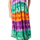 Sakkas Sula Long Laced Tie-Dye Wide Neck Embroidered Boho Sundress Cover Up