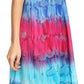 Sakkas Sula Long Laced Tie-Dye Wide Neck Embroidered Boho Sundress Cover Up