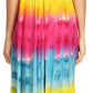 Sakkas Sula Long Laced Tie-Dye Wide Neck Embroidered Boho Sundress Cover Up