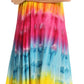 Sakkas Sula Long Laced Tie-Dye Wide Neck Embroidered Boho Sundress Cover Up