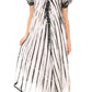 Sakkas Yasmin Tie Dye Embroidered Sheer Cap Sleeve Sundress | Cover Up