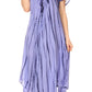Sakkas Yasmin Tie Dye Embroidered Sheer Cap Sleeve Sundress | Cover Up