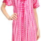 Sakkas Yasmin Tie Dye Embroidered Sheer Cap Sleeve Sundress | Cover Up