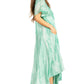 Sakkas Myani Two Tone Embroidered Sheer Cap Sleeve Caftan Long Dress | Cover Up
