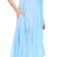 Sakkas Myani Two Tone Embroidered Sheer Cap Sleeve Caftan Long Dress | Cover Up
