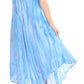 Sakkas Myani Two Tone Embroidered Sheer Cap Sleeve Caftan Long Dress | Cover Up