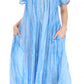 Sakkas Myani Two Tone Embroidered Sheer Cap Sleeve Caftan Long Dress | Cover Up