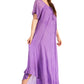Sakkas Myani Two Tone Embroidered Sheer Cap Sleeve Caftan Long Dress | Cover Up