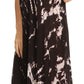 Sakkas Ria Tie Dye Embroidered Cap Sleeve Wide Neck Caftan Dress / Beach Cover Up