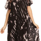 Sakkas Ria Tie Dye Embroidered Cap Sleeve Wide Neck Caftan Dress / Beach Cover Up
