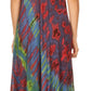Sakkas Ria Tie Dye Embroidered Cap Sleeve Wide Neck Caftan Dress / Beach Cover Up
