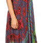Sakkas Ria Tie Dye Embroidered Cap Sleeve Wide Neck Caftan Dress / Beach Cover Up