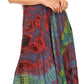 Sakkas Ria Tie Dye Embroidered Cap Sleeve Wide Neck Caftan Dress / Beach Cover Up