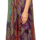 Sakkas Ria Tie Dye Embroidered Cap Sleeve Wide Neck Caftan Dress / Beach Cover Up