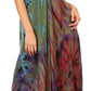 Sakkas Ria Tie Dye Embroidered Cap Sleeve Wide Neck Caftan Dress / Beach Cover Up