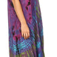 Sakkas Ria Tie Dye Embroidered Cap Sleeve Wide Neck Caftan Dress / Beach Cover Up