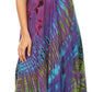Sakkas Ria Tie Dye Embroidered Cap Sleeve Wide Neck Caftan Dress / Beach Cover Up
