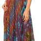 Sakkas Ria Tie Dye Embroidered Cap Sleeve Wide Neck Caftan Dress / Beach Cover Up