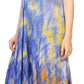 Sakkas Anita Short Sleeve Tie Dye Split Neck Dress / Cover Up