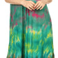 Sakkas Anita Short Sleeve Tie Dye Split Neck Dress / Cover Up