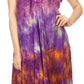 Sakkas Anita Short Sleeve Tie Dye Split Neck Dress / Cover Up