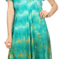 Sakkas Anita Short Sleeve Tie Dye Split Neck Dress / Cover Up