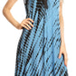 Sakkas Olivia Lightweight Sleeveless Tie Dye Dress with Mandarin Collar