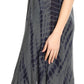 Sakkas Olivia Lightweight Sleeveless Tie Dye Dress with Mandarin Collar