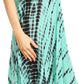 Sakkas Olivia Lightweight Sleeveless Tie Dye Dress with Mandarin Collar