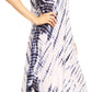 Sakkas Olivia Lightweight Sleeveless Tie Dye Dress with Mandarin Collar