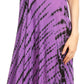 Sakkas Olivia Lightweight Sleeveless Tie Dye Dress with Mandarin Collar