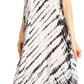 Sakkas Olivia Lightweight Sleeveless Tie Dye Dress with Mandarin Collar