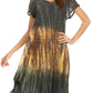 Sakkas Samira Color Block Printed Sheer Cap Sleeve Relaxed Fit Dress | Cover Up