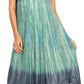 Sakkas Samira Color Block Printed Sheer Cap Sleeve Relaxed Fit Dress | Cover Up