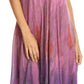 Sakkas Samira Color Block Printed Sheer Cap Sleeve Relaxed Fit Dress | Cover Up