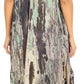 Sakkas Julia Boho Flared Multi-color Marble Batik Cotton Long Dress  / Cover Up