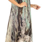 Sakkas Julia Boho Flared Multi-color Marble Batik Cotton Long Dress  / Cover Up