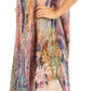 Sakkas Julia Boho Flared Multi-color Marble Batik Cotton Long Dress  / Cover Up