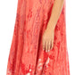 Sakkas Julia Boho Flared Multi-color Marble Batik Cotton Long Dress  / Cover Up