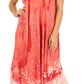 Sakkas Julia Boho Flared Multi-color Marble Batik Cotton Long Dress  / Cover Up