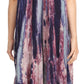 Sakkas Julia Boho Flared Multi-color Marble Batik Cotton Long Dress  / Cover Up