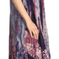 Sakkas Julia Boho Flared Multi-color Marble Batik Cotton Long Dress  / Cover Up