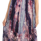 Sakkas Julia Boho Flared Multi-color Marble Batik Cotton Long Dress  / Cover Up