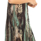 Sakkas Ginette Marble Dye Short Sleeve Long Dress with Crochet Lace