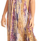 Sakkas Ginette Marble Dye Short Sleeve Long Dress with Crochet Lace