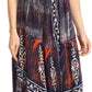 Sakkas Talia Ethnic Print Short Sleeve Long Dress/Cover Up