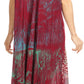 Sakkas Talia Ethnic Print Short Sleeve Long Dress/Cover Up