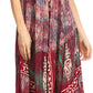 Sakkas Talia Ethnic Print Short Sleeve Long Dress/Cover Up