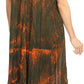Sakkas Talia Ethnic Print Short Sleeve Long Dress/Cover Up
